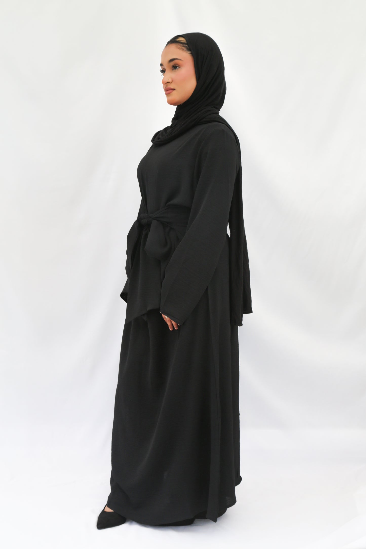 Front-Tie Abaya Dress