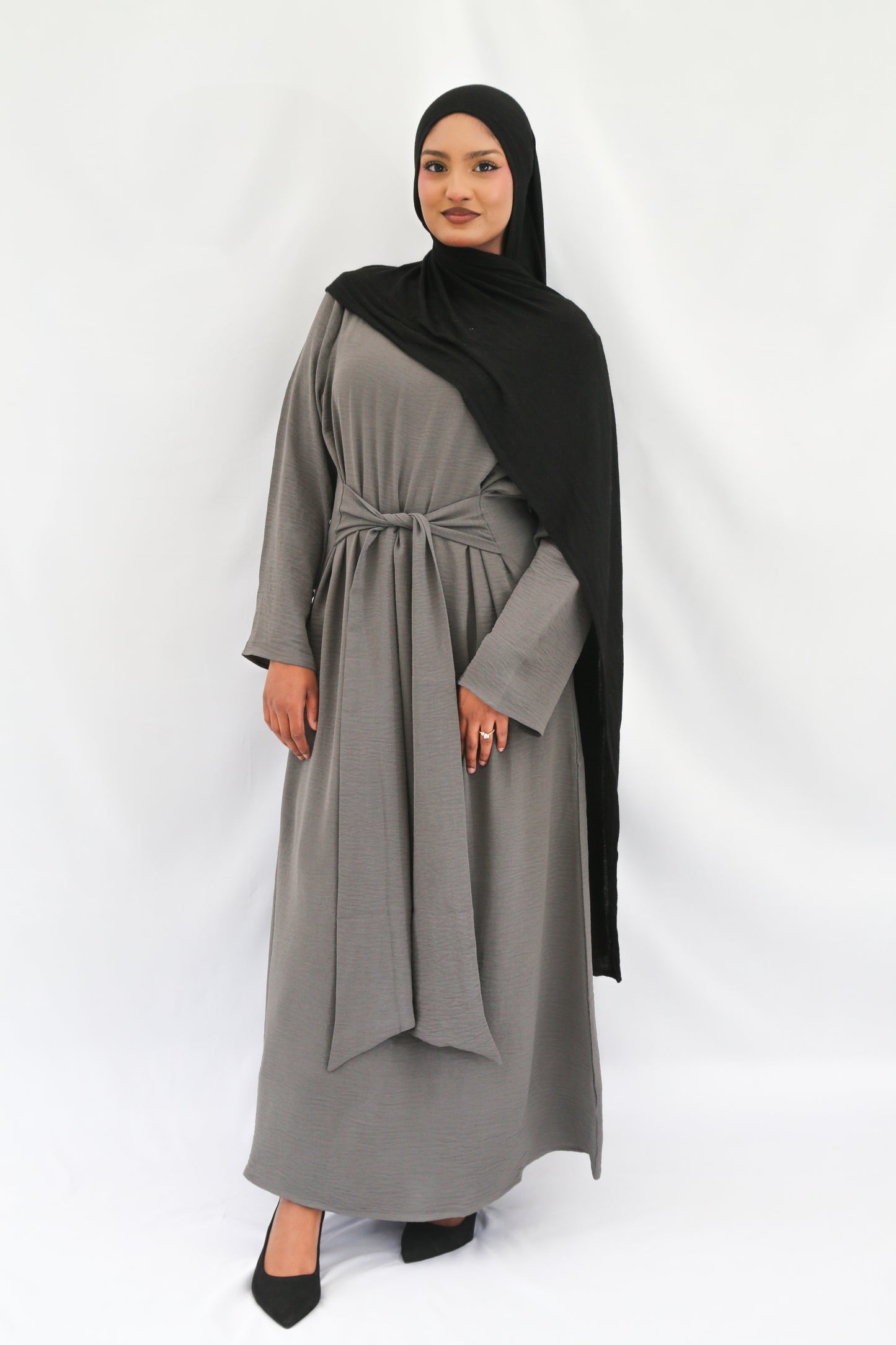 Front-Tie Abaya Dress