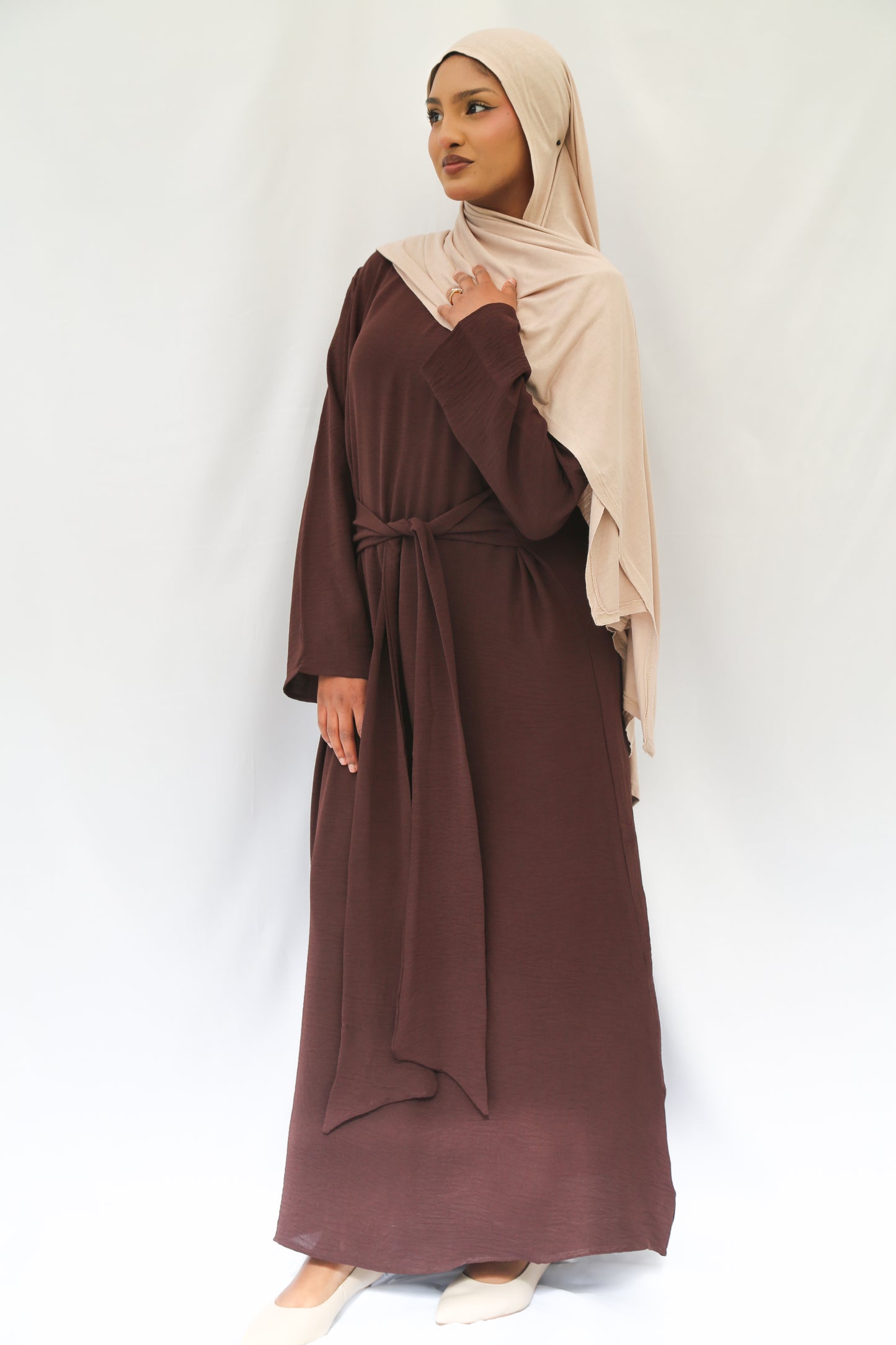 Front-Tie Abaya Dress