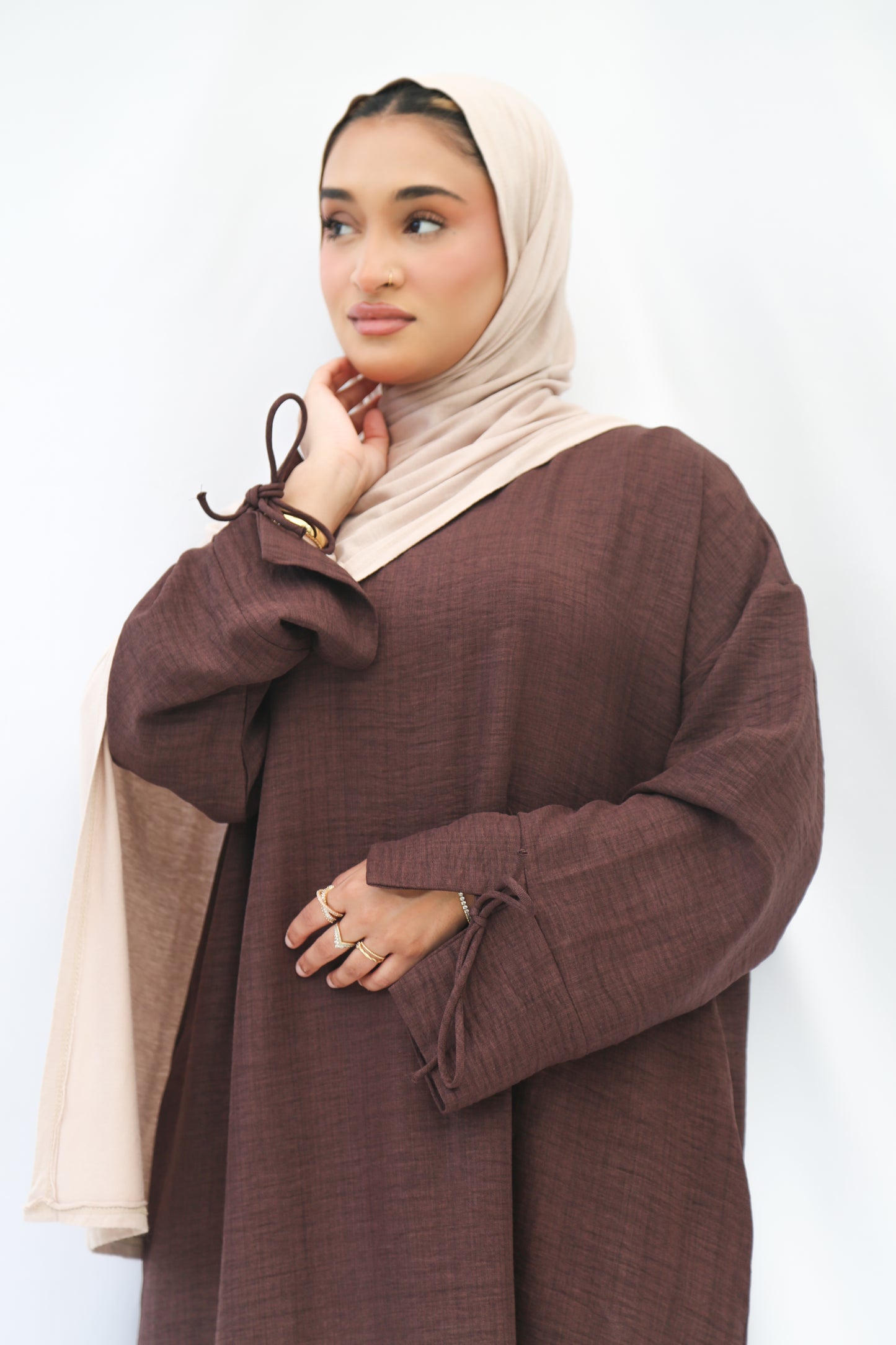 Tie-Sleeve Abaya