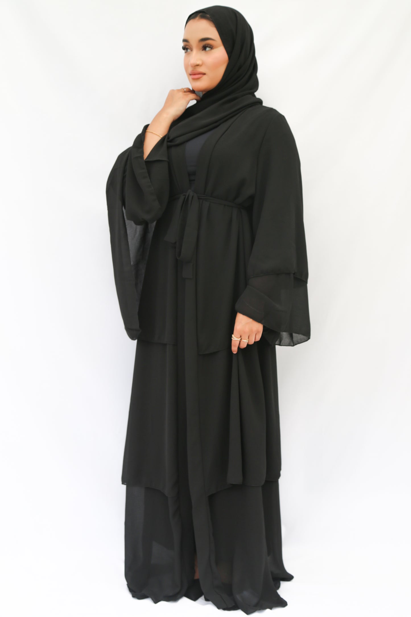 Tiered Kimono with Matching Hijab
