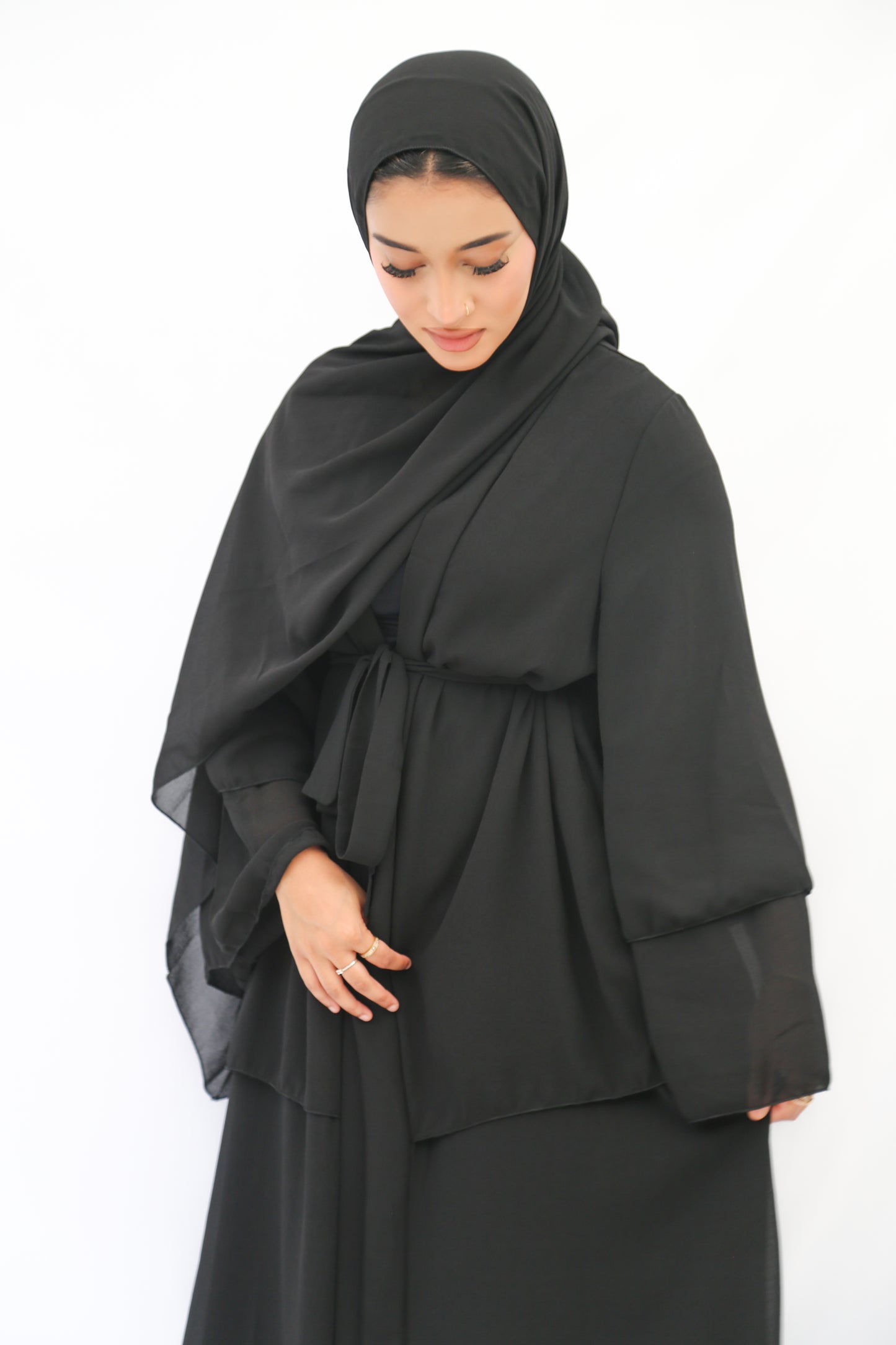 Tiered Kimono with Matching Hijab